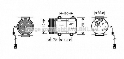 AVA QUALITY COOLING fdak285 -  Компрессор, кондиционер